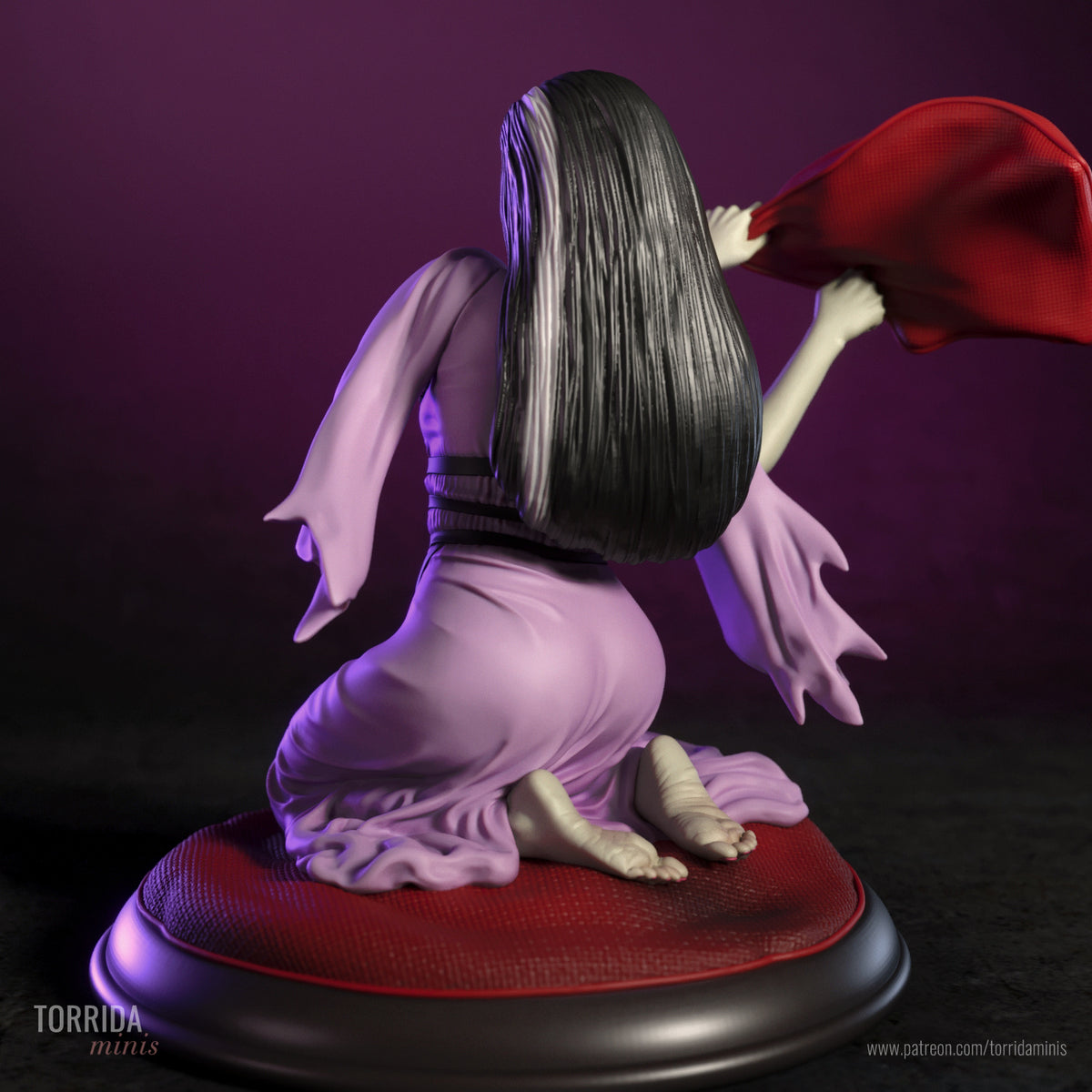 Lily Munster Sculpture (75mm - 300mm) Unpainted / Unassembled / 3D Printed