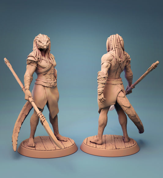 Lizard-Man - Ancient Saurians - by Lord of Print- Tabletop RPG Miniature - Roleplaying 3D Printed Fantasy Mini