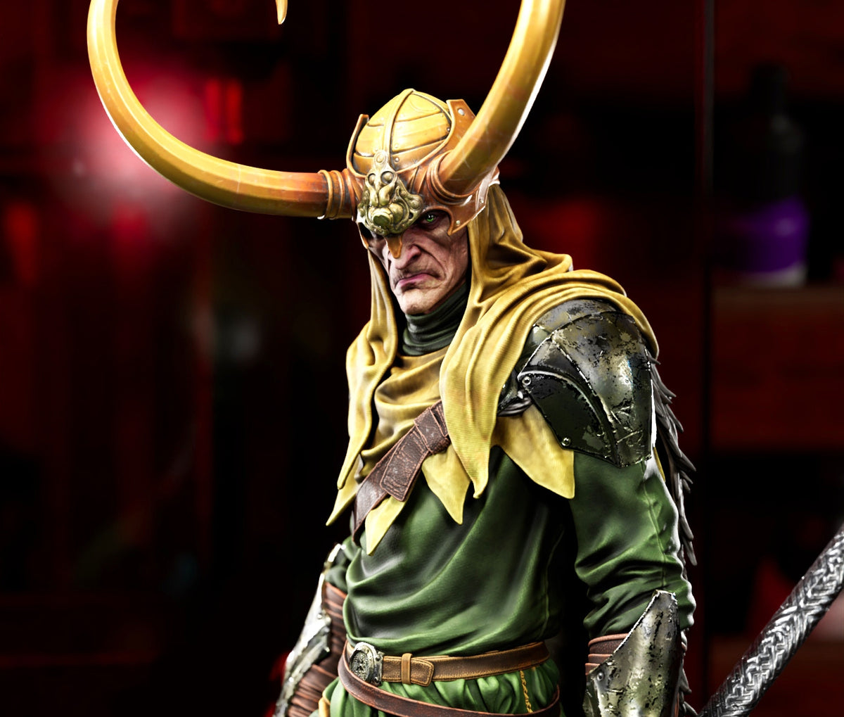 Sculpture de Loki (75 mm à 500 mm) - Non assemblée/Non peinte/Impression 3D