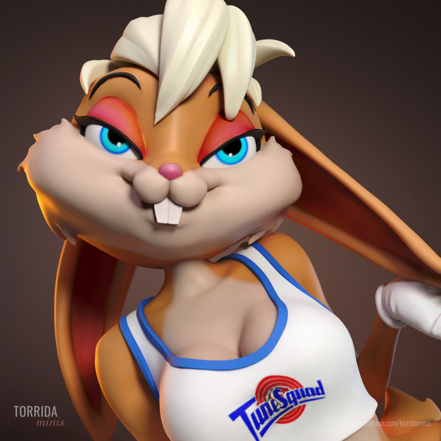 Lola Bunny Sculpture (75mm to 500mm) - Unassembled/Unpainted/3D Print