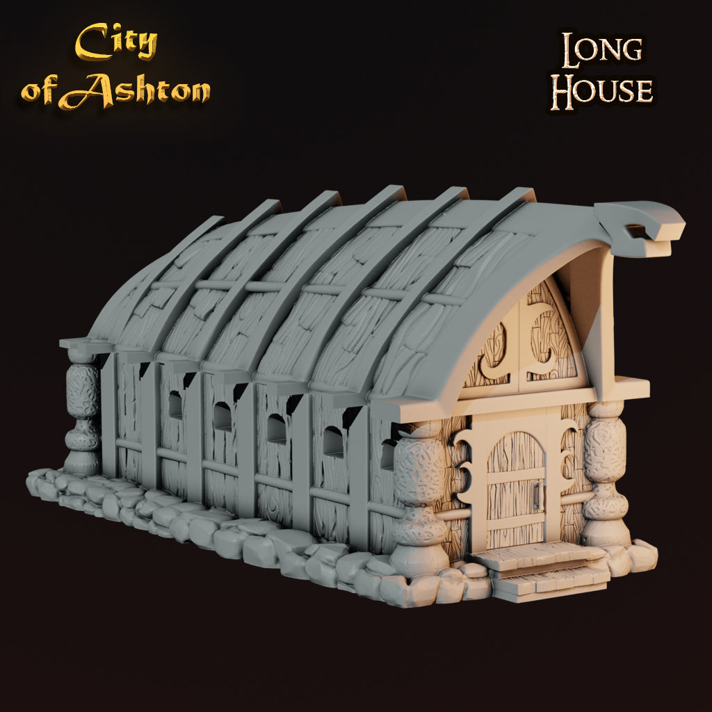 Long House - Terrain - Dungeons and Dragons/The Lord of the Rings - by Master Forge - Tabletop RPG Miniature - Roleplaying 3D Printed Fantasy Mini