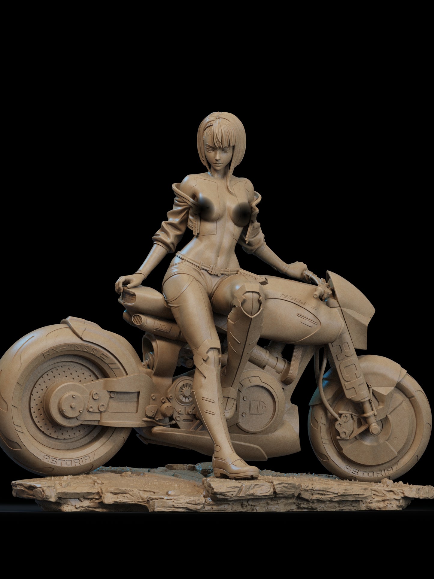 Lucy NSFW Sculpture (75mm to 500mm) - Unassembled/Unpainted/3D Print