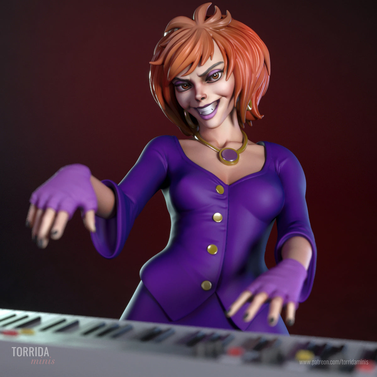 Luna - Sculpture Hex Girls (75 mm à 500 mm) - Non assemblé/Non peint/Impression 3D