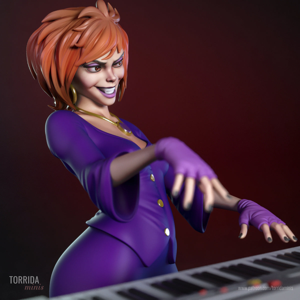 Luna - Sculpture Hex Girls (75 mm à 500 mm) - Non assemblé/Non peint/Impression 3D