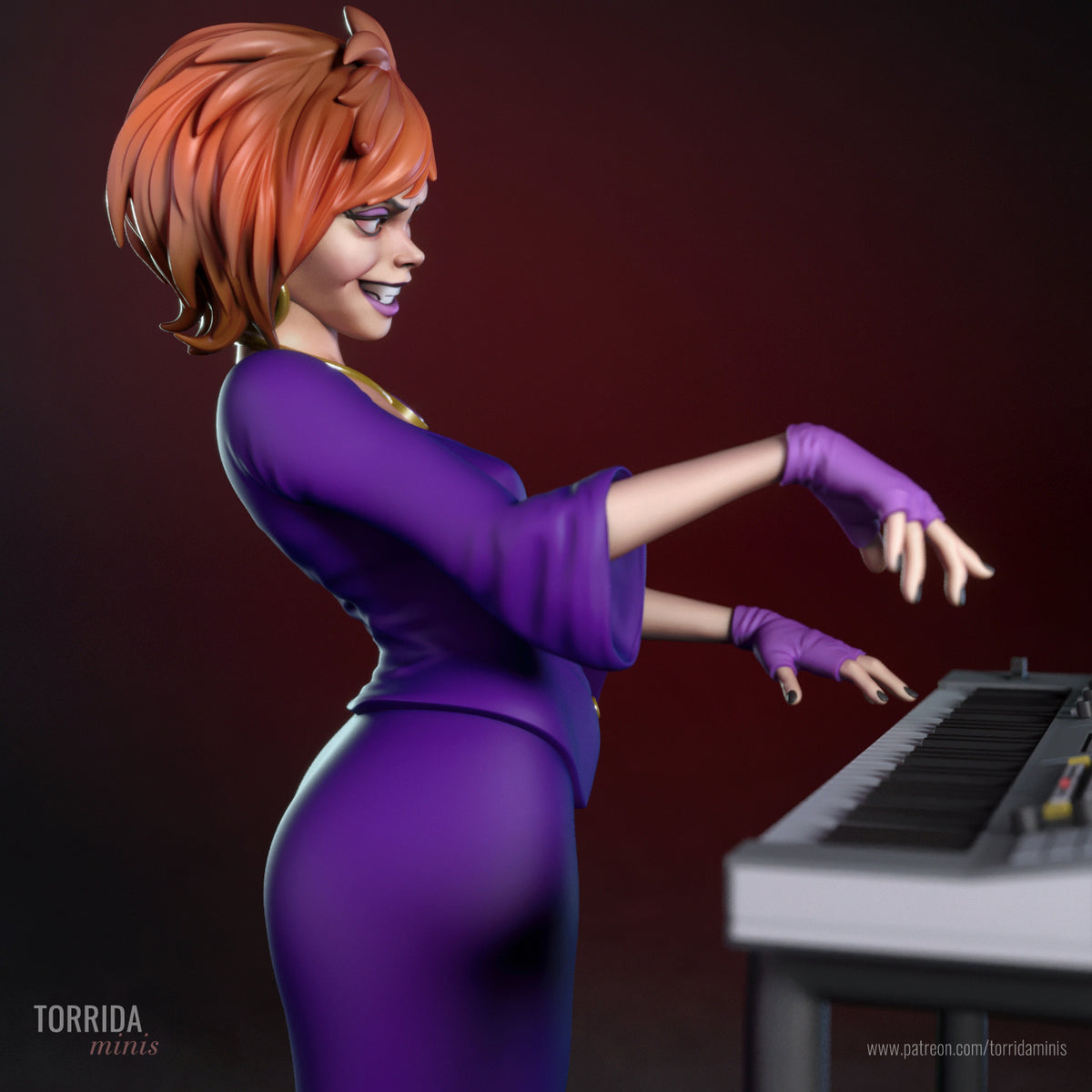 Luna - Sculpture Hex Girls (75 mm à 500 mm) - Non assemblé/Non peint/Impression 3D