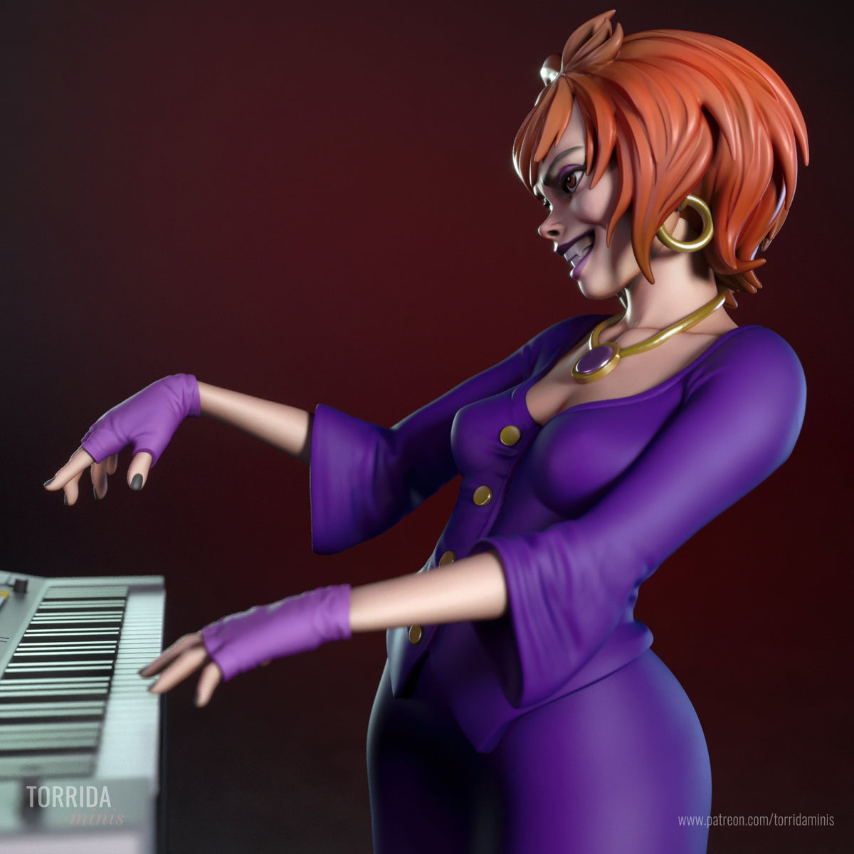 Luna - Sculpture Hex Girls (75 mm à 500 mm) - Non assemblé/Non peint/Impression 3D