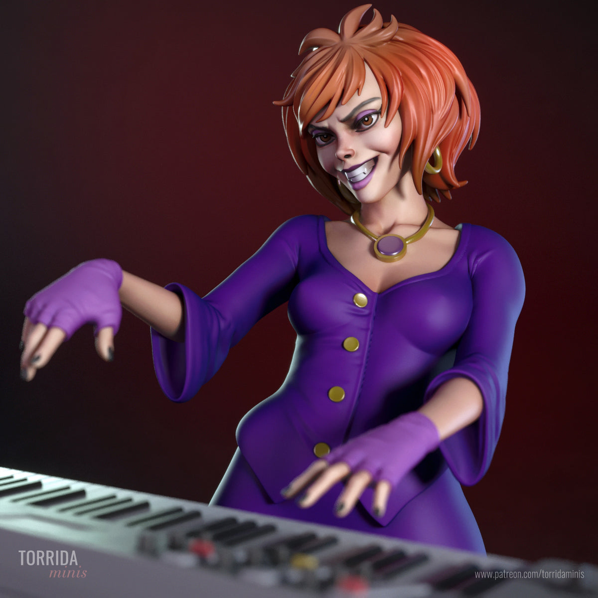 Luna - Sculpture Hex Girls (75 mm à 500 mm) - Non assemblé/Non peint/Impression 3D