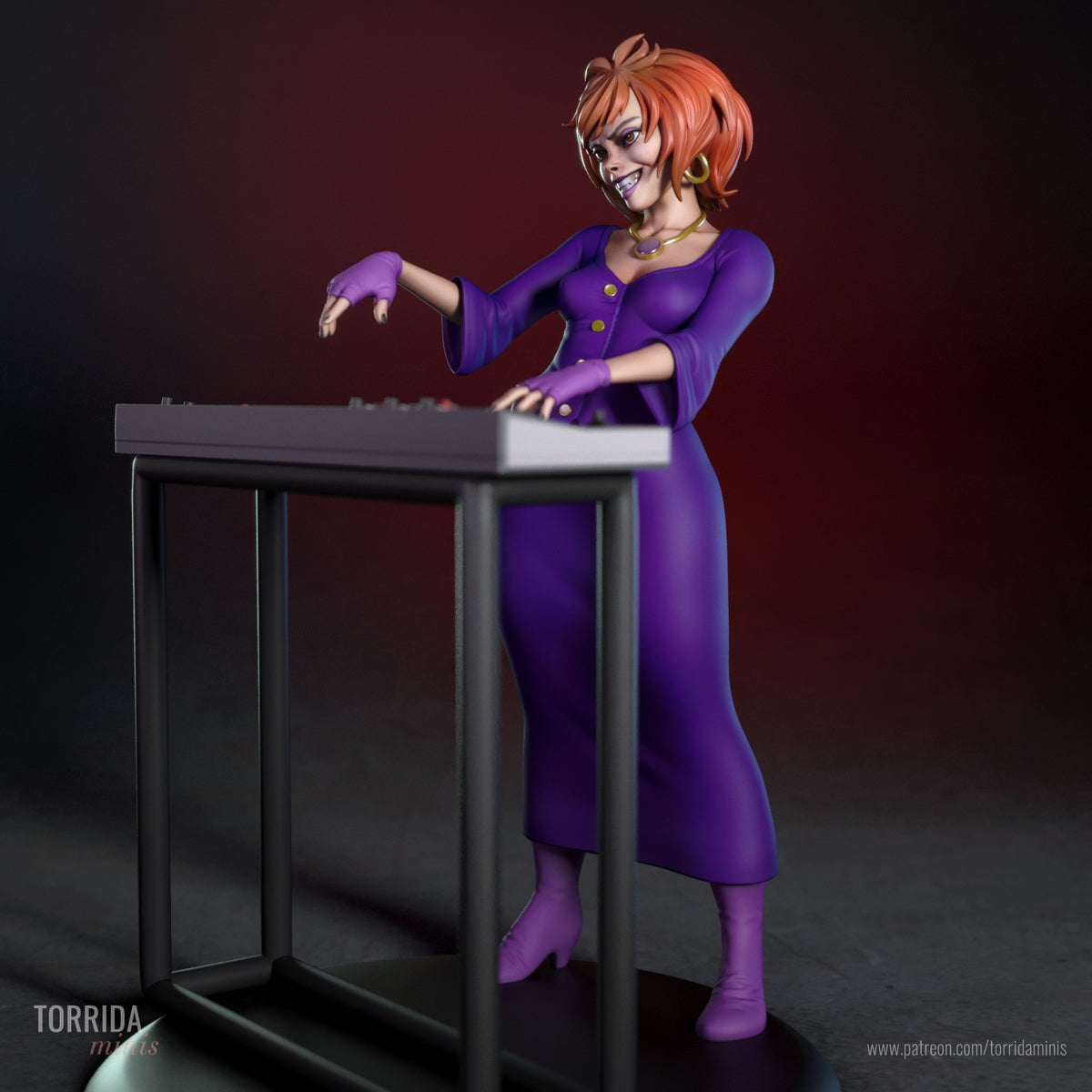 Luna - Sculpture Hex Girls (75 mm à 500 mm) - Non assemblé/Non peint/Impression 3D