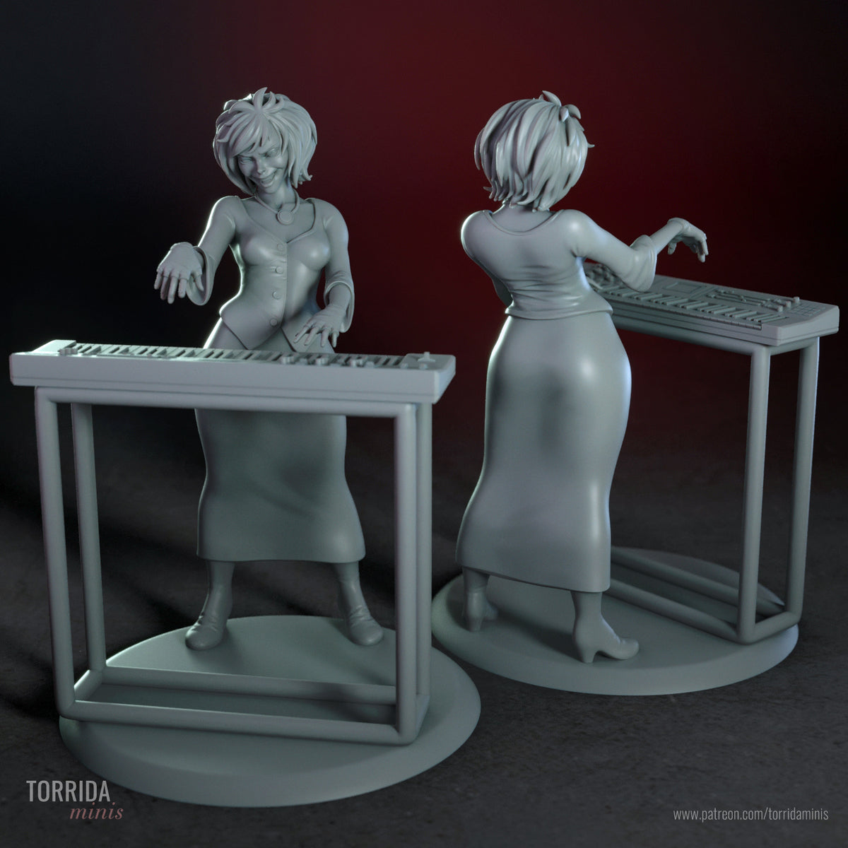 Luna - Sculpture Hex Girls (75 mm à 500 mm) - Non assemblé/Non peint/Impression 3D