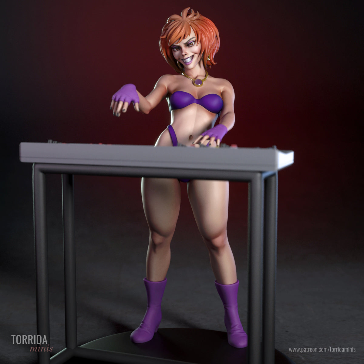 Luna - Sculpture Hex Girls (75 mm à 500 mm) - Non assemblé/Non peint/Impression 3D