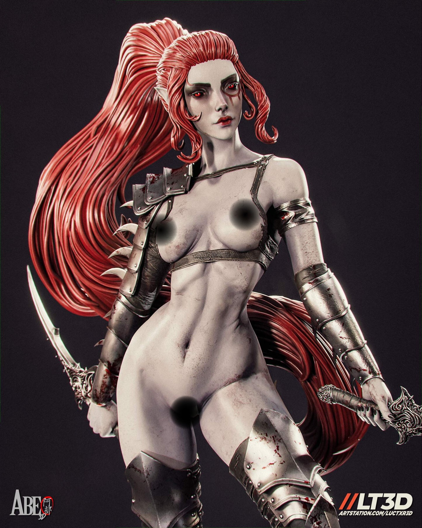 Lythiz NSFW Sculpture (75mm to 500mm) - Unassembled/Unpainted/3D Print