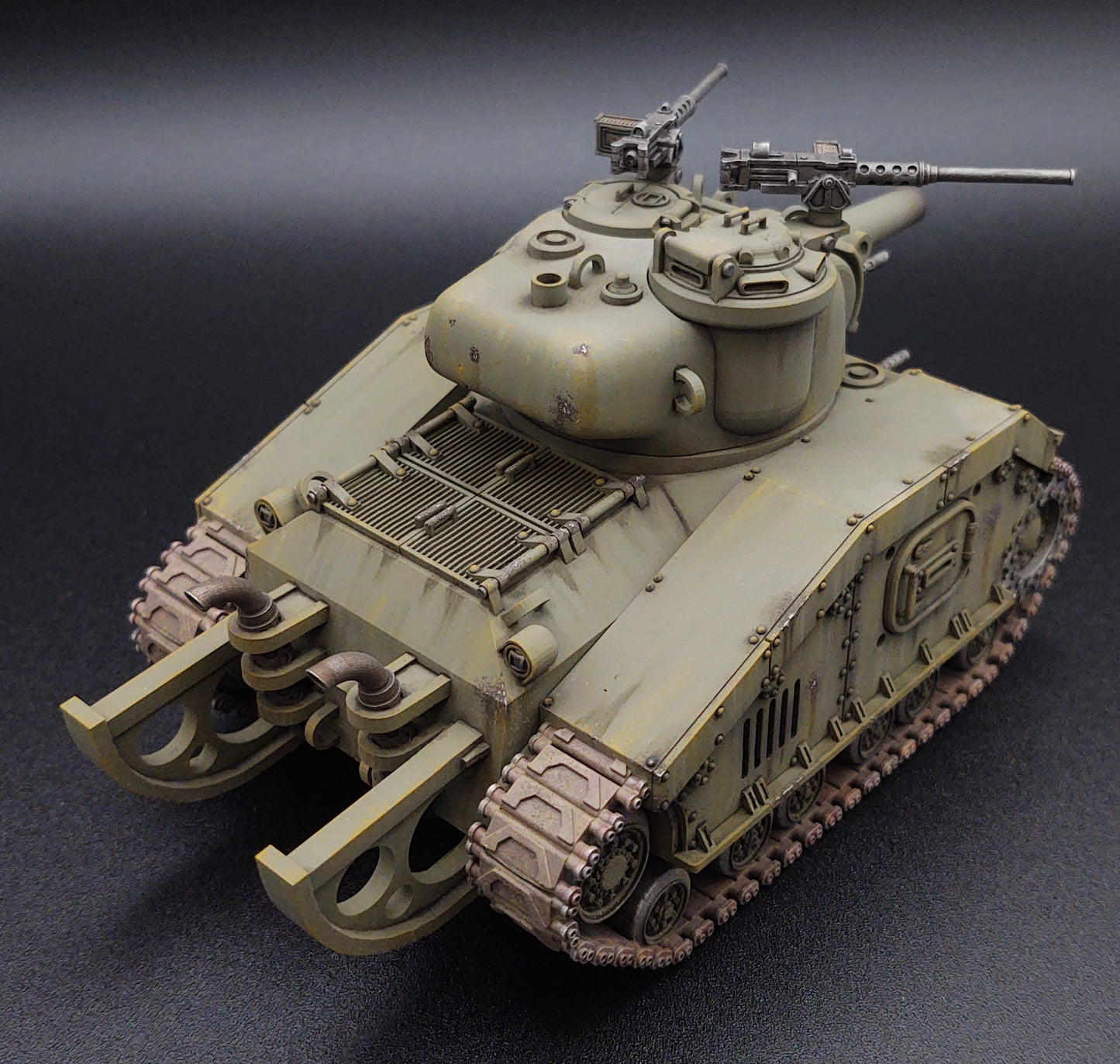 M40 "Sherman Russ" Battle Tank - by Golden Dragon - Tabletop RPG Miniature - Roleplaying 3D Printed Fantasy Mini