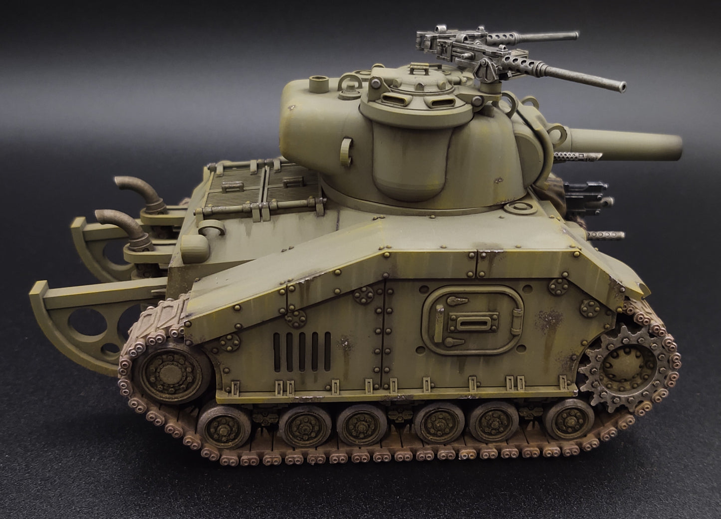 M40 "Sherman Russ" Battle Tank - by Golden Dragon - Tabletop RPG Miniature - Roleplaying 3D Printed Fantasy Mini