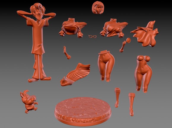 Velma SFW/NSFW Sculpture (75mm to 500mm) - Unassembled/Unpainted/3D Print