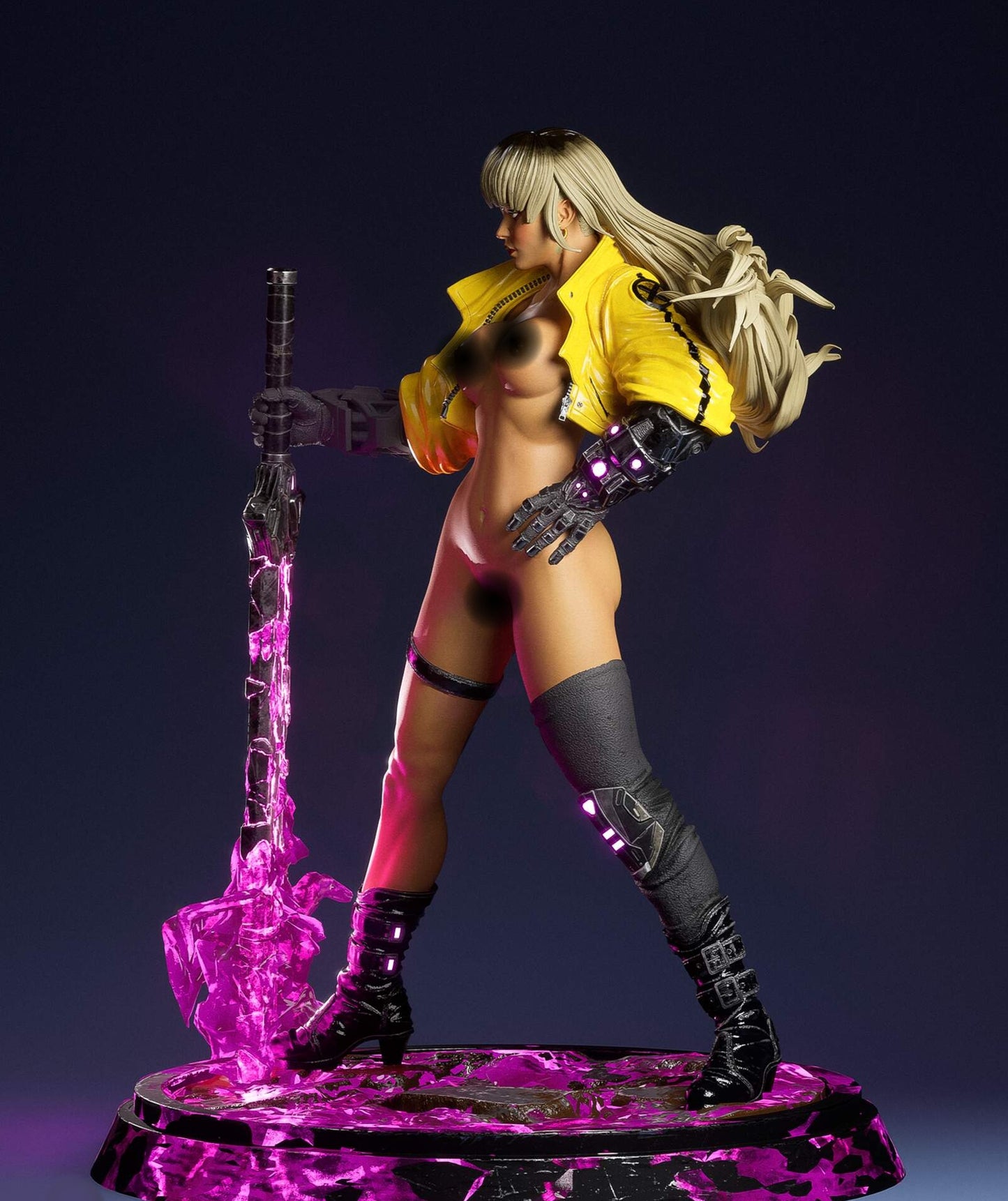 Magik Cyberpunk NSFW Sculpture (75mm to 500mm) - Unassembled/Unpainted/3D Print
