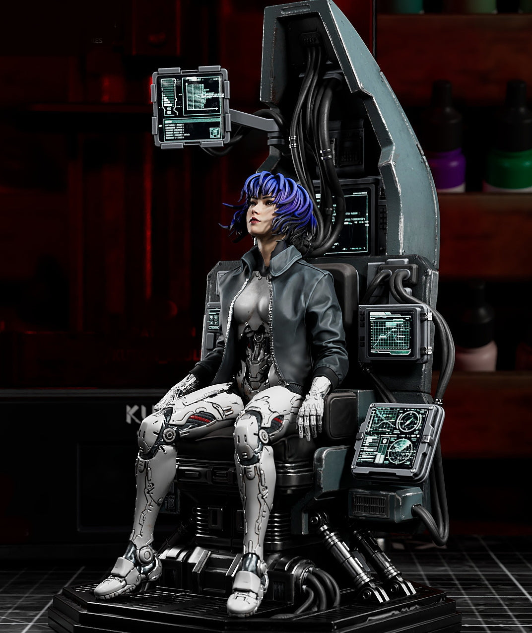 Major Motoko Kusanagi Sculpture (75mm to 500mm) Unassembled/Unpainted/3D Print
