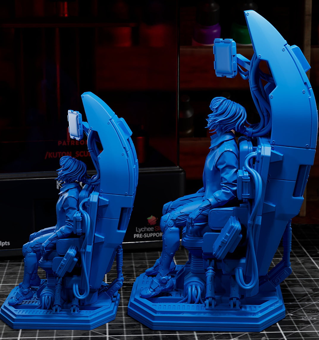 Major Motoko Kusanagi Sculpture (75mm to 500mm) Unassembled/Unpainted/3D Print