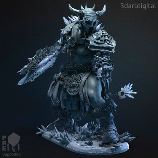 Frost Giant / Male Cryomancer - by 3dartDigital - Tabletop RPG Miniature - Roleplaying 3D Printed Fantasy Mini