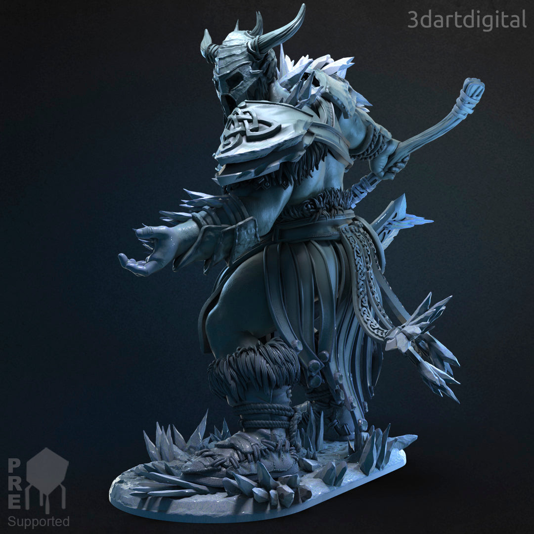 Frost Giant / Male Cryomancer - by 3dartDigital - Tabletop RPG Miniature - Roleplaying 3D Printed Fantasy Mini