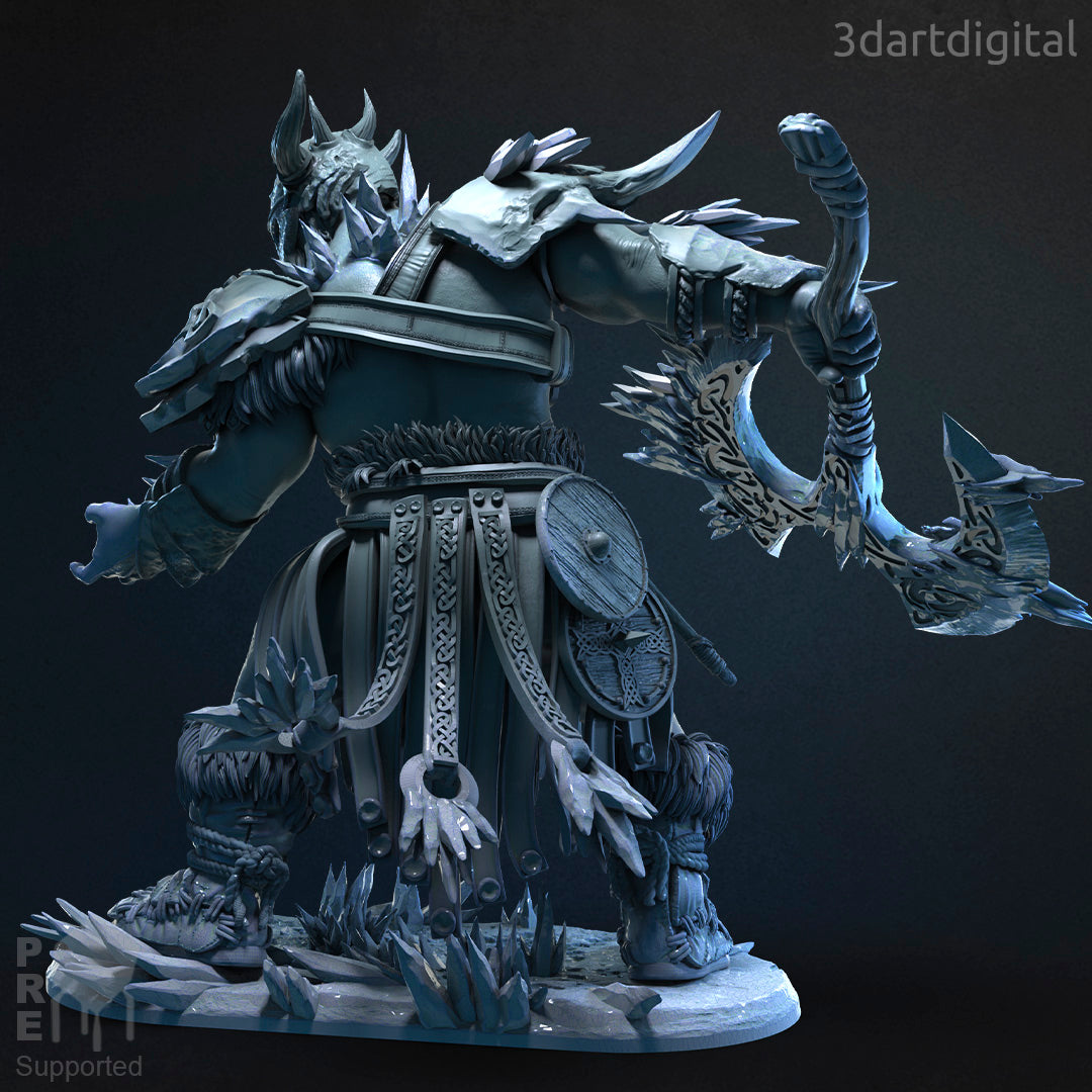 Frost Giant / Male Cryomancer - by 3dartDigital - Tabletop RPG Miniature - Roleplaying 3D Printed Fantasy Mini