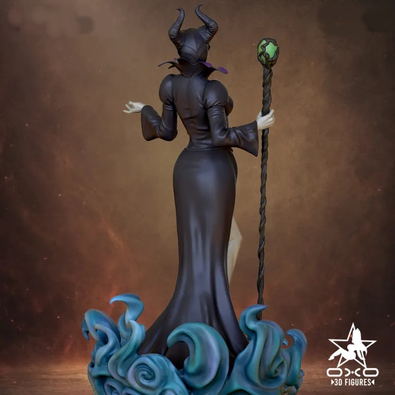 Maleficent - Tabletop RPG Miniature - Roleplaying 3D Printed Fantasy Mini