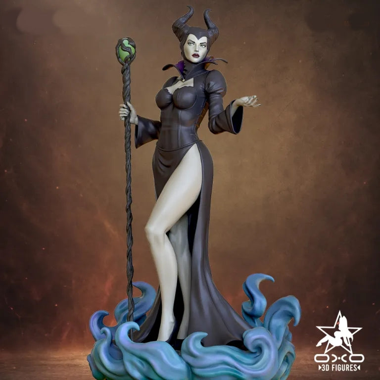 Maleficent - Tabletop RPG Miniature - Roleplaying 3D Printed Fantasy Mini