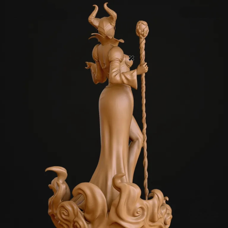 Maleficent NSFW Sculpture (75mm - 300mm) Unpainted / Unassembled / 3D Printed
