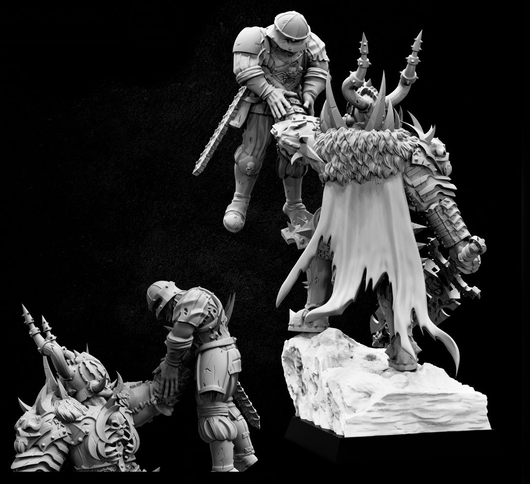 Malfik - Hero of Destruction - Dungeons and Dragons - by Rakovendetta - Tabletop RPG Miniature - Roleplaying 3D Printed Fantasy Mini