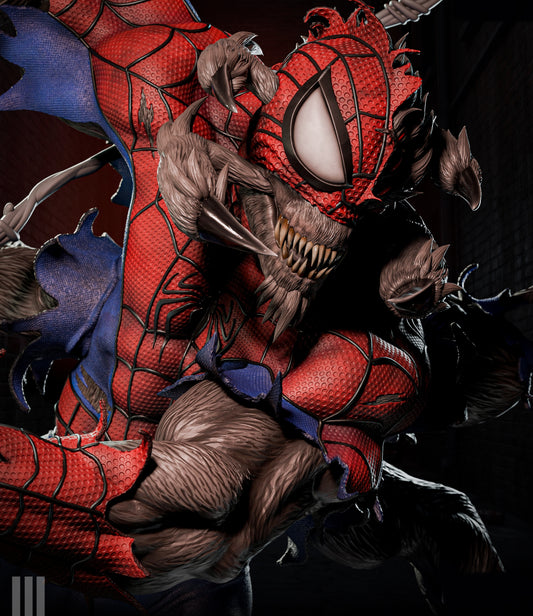 Man-Spider Sculpture (75mm to 500mm) - Unassembled/Unpainted/3D Print