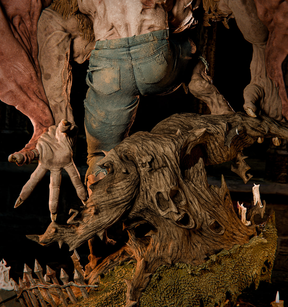 Man-Bat Sculpture(75mm to 500mm) - Unassembled/Unpainted/3D Print