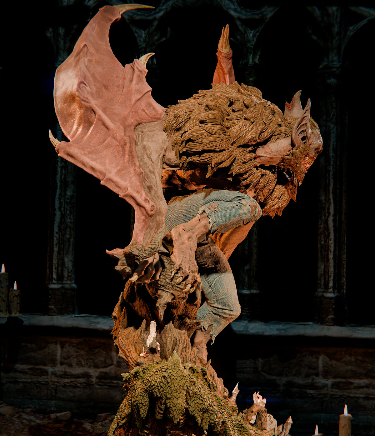 Man-Bat Sculpture(75mm to 500mm) - Unassembled/Unpainted/3D Print