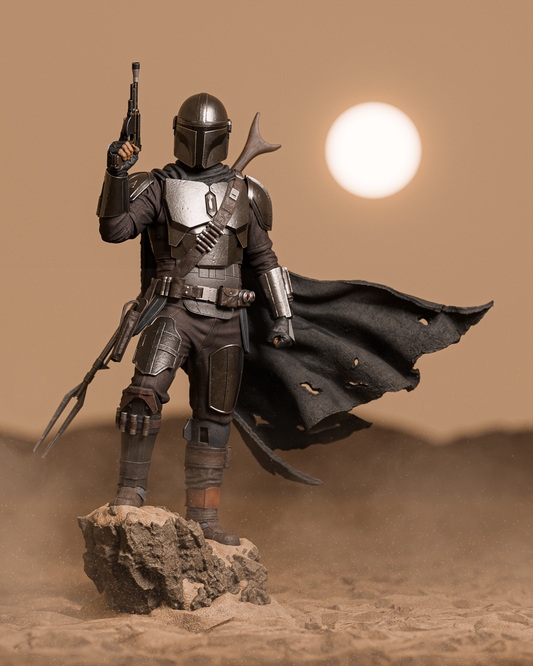 The Mandalorian Sculpture (75mm to 500mm) - Unassembled/Unpainted/3D Print