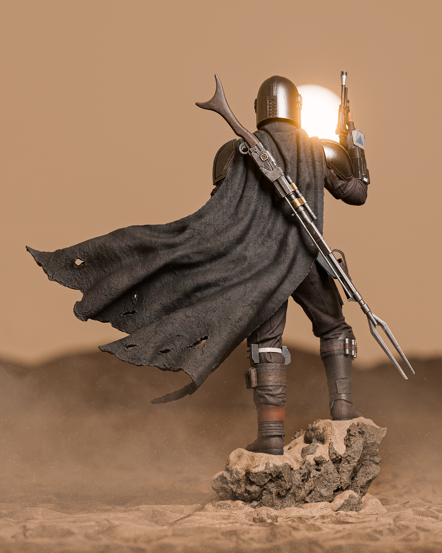 The Mandalorian Sculpture (75mm to 500mm) - Unassembled/Unpainted/3D Print