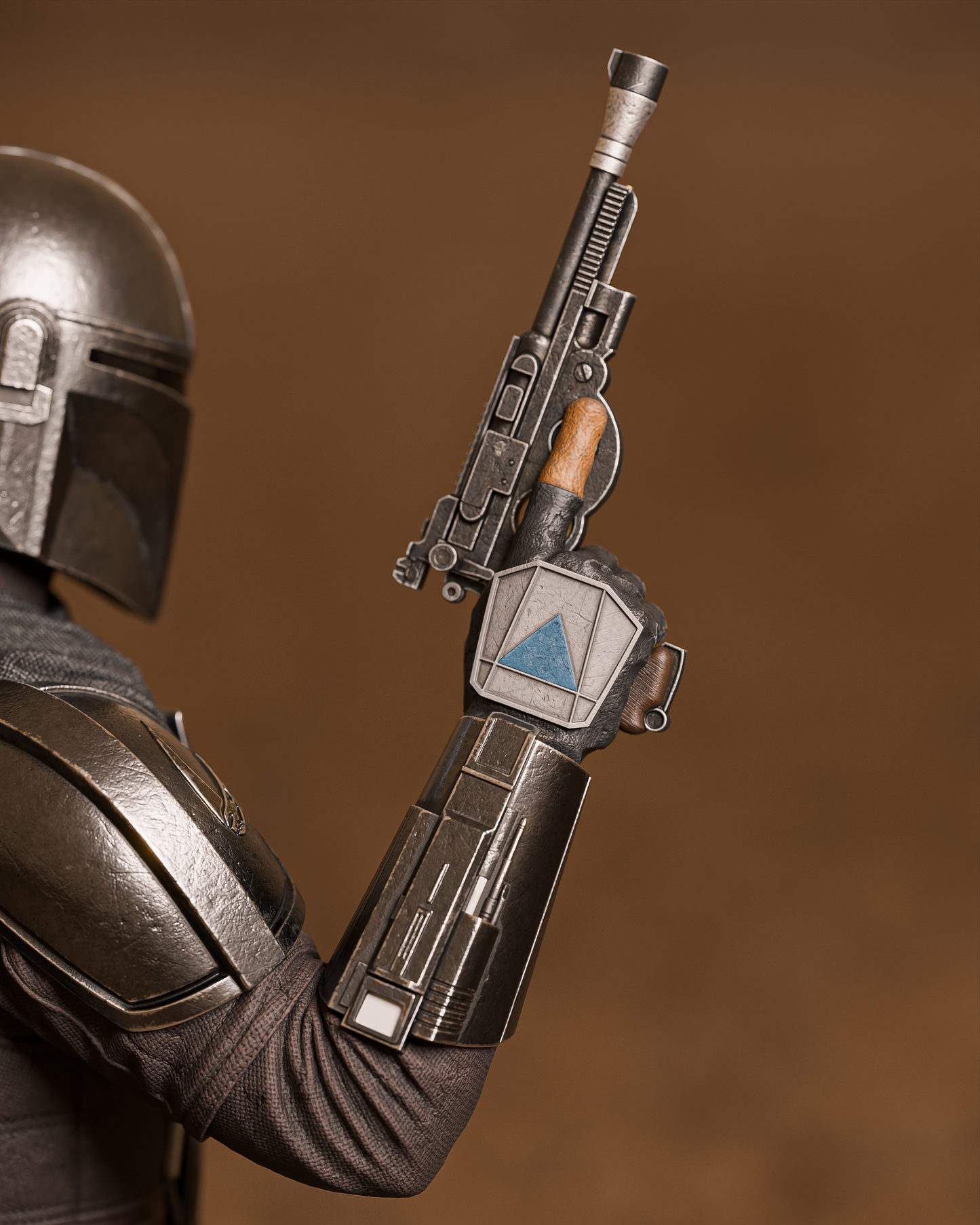 The Mandalorian Sculpture (75mm to 500mm) - Unassembled/Unpainted/3D Print