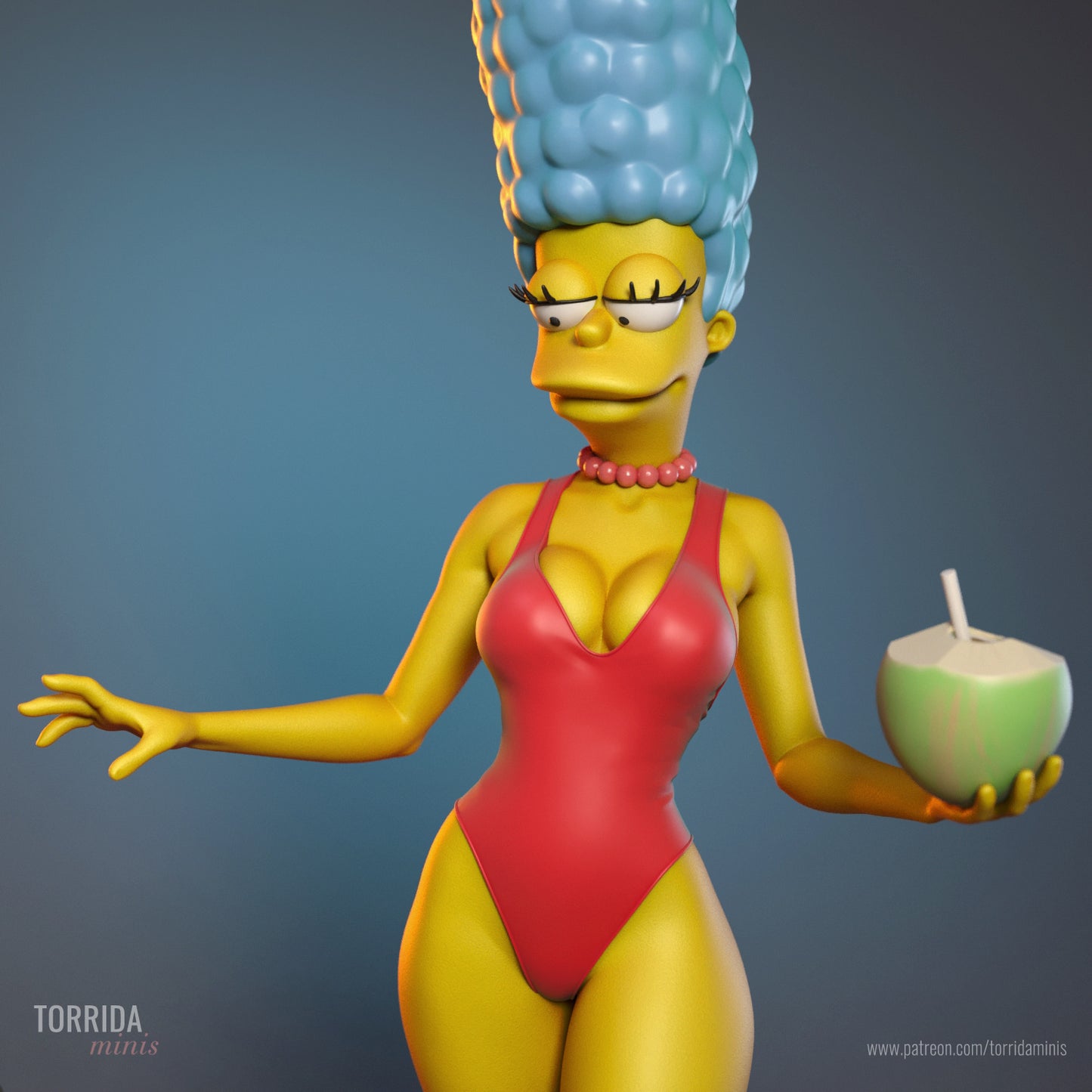 Marge Simpson and Maude Flanders Diorama (75mm to 500mm) - Unassembled/Unpainted/3D Print
