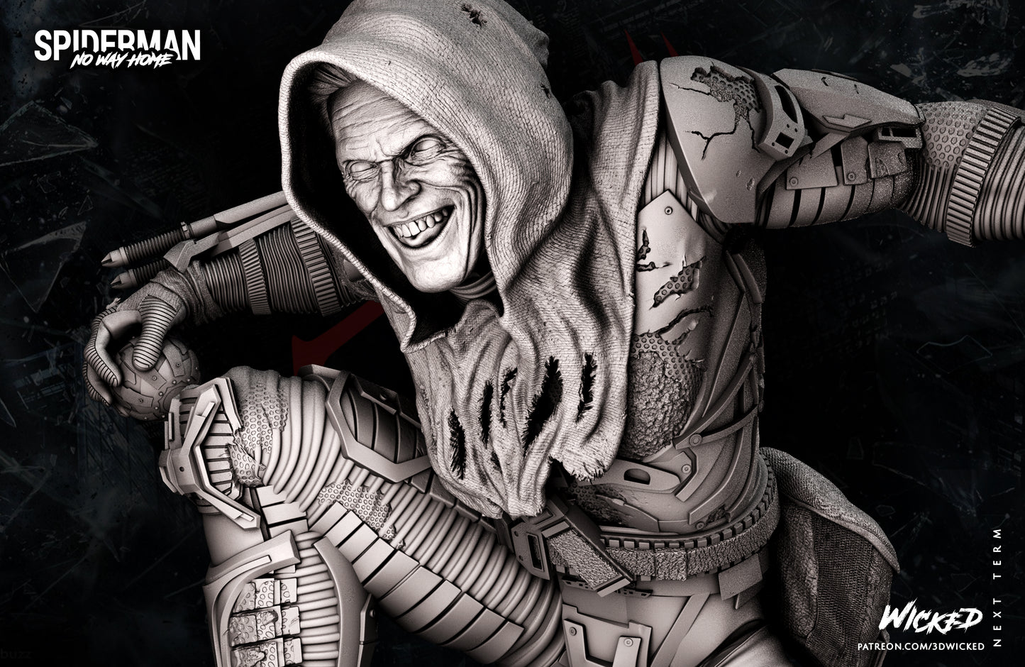 The Green Goblin Statue - Marvel Universe - by Wicked 3D- Tabletop RPG Miniature - Roleplaying 3D Printed Fantasy Mini