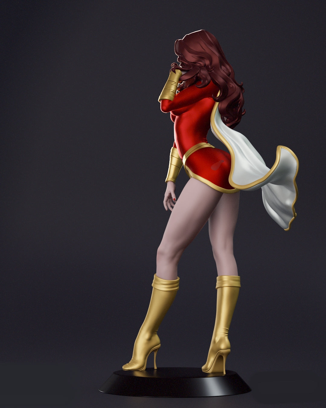 Mary Marvel Sculpture (75mm to 500mm) - Unassembled/Unpainted/3D Print