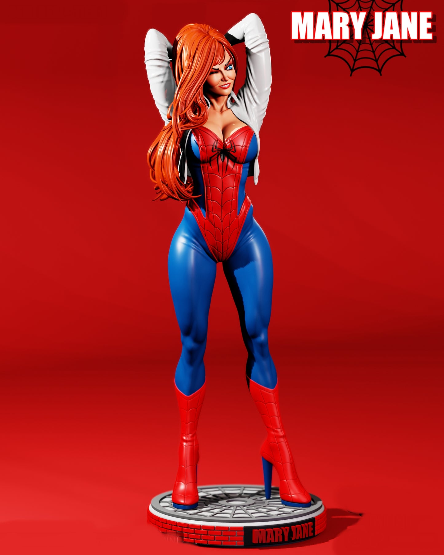 Mary Jane Watson SFW/NSFW Sculpture (75mm to 500mm) - Unassembled/Unpainted/3D Print