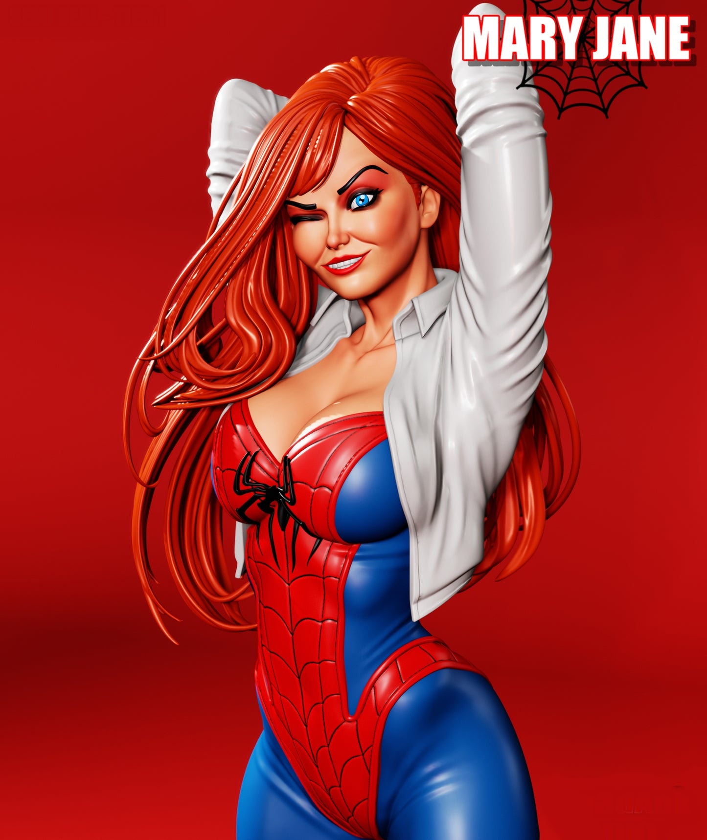 Mary Jane Watson SFW/NSFW Sculpture (75mm to 500mm) - Unassembled/Unpainted/3D Print