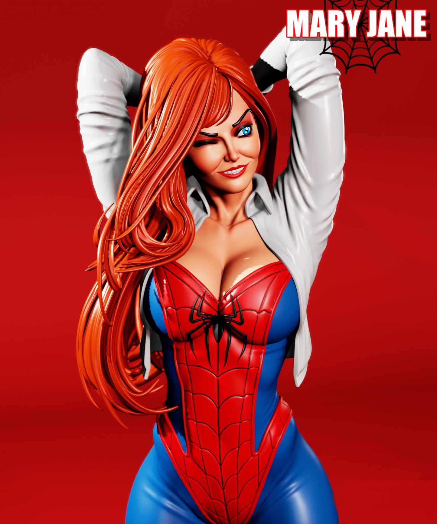 Mary Jane Watson SFW/NSFW Sculpture (75mm to 500mm) - Unassembled/Unpainted/3D Print