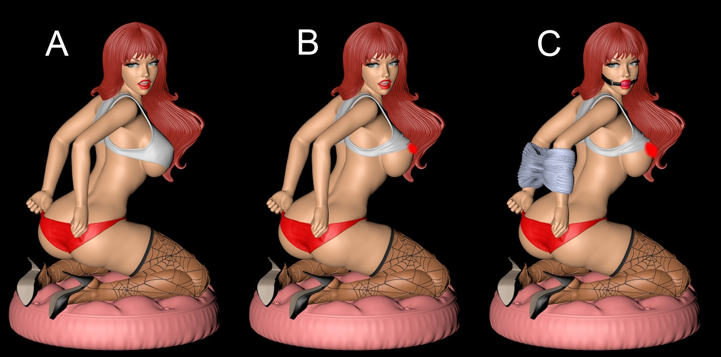 Mary Jane SFW/NSFW Sculpture (75mm to 500mm) - Unassembled/Unpainted/3D Print