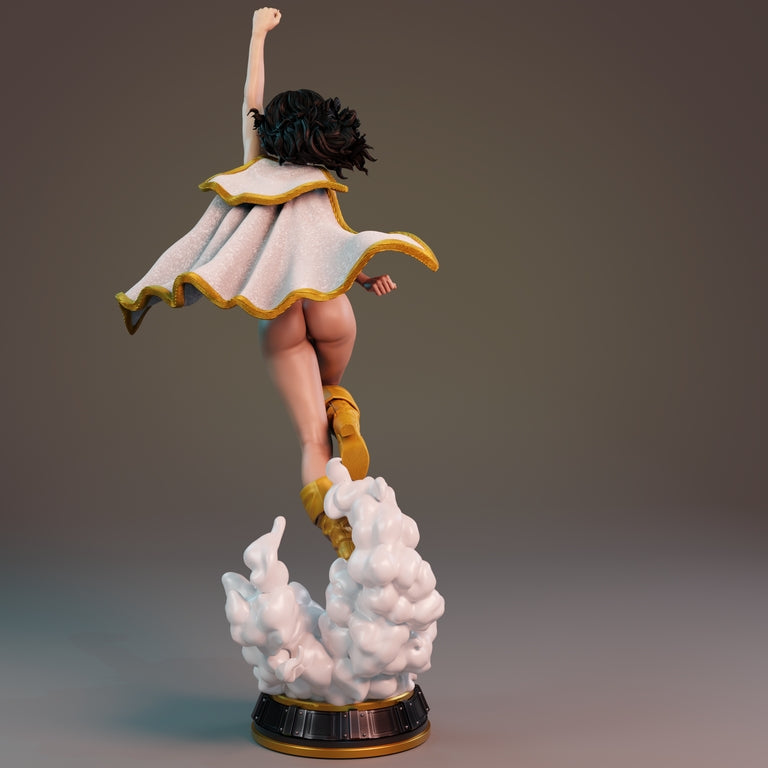 Mary Marvel Bombshell NSFW Sculpture (75mm to 500mm) - Unassembled/Unpainted/3D Print