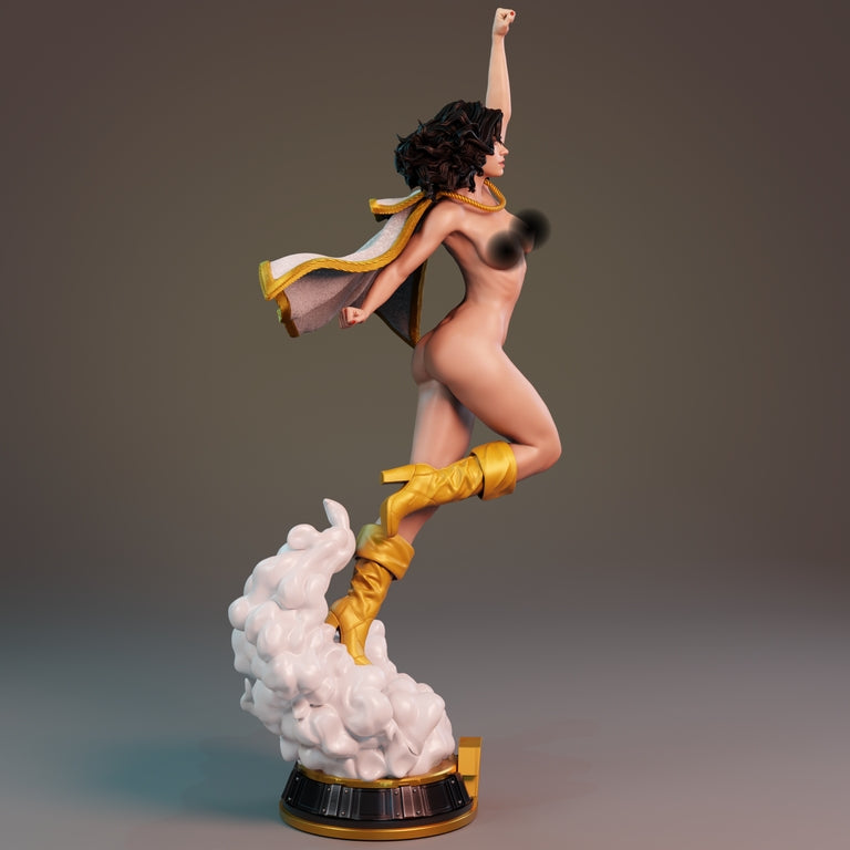 Mary Marvel Bombshell NSFW Sculpture (75mm to 500mm) - Unassembled/Unpainted/3D Print