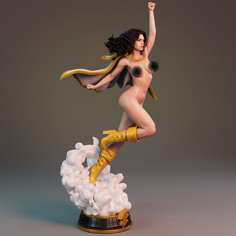Mary Marvel Bombshell NSFW Sculpture (75mm to 500mm) - Unassembled/Unpainted/3D Print