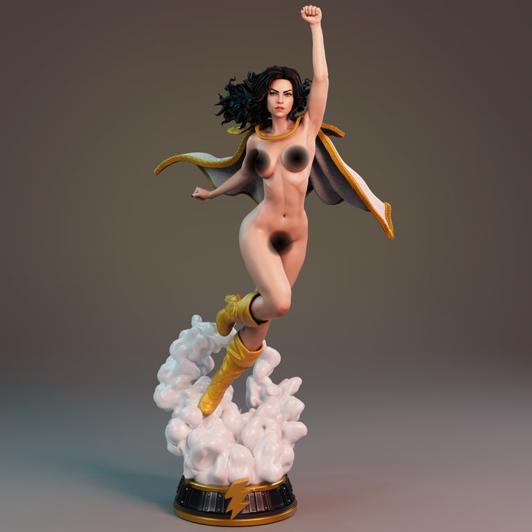 Mary Marvel Bombshell NSFW Sculpture (75mm to 500mm) - Unassembled/Unpainted/3D Print