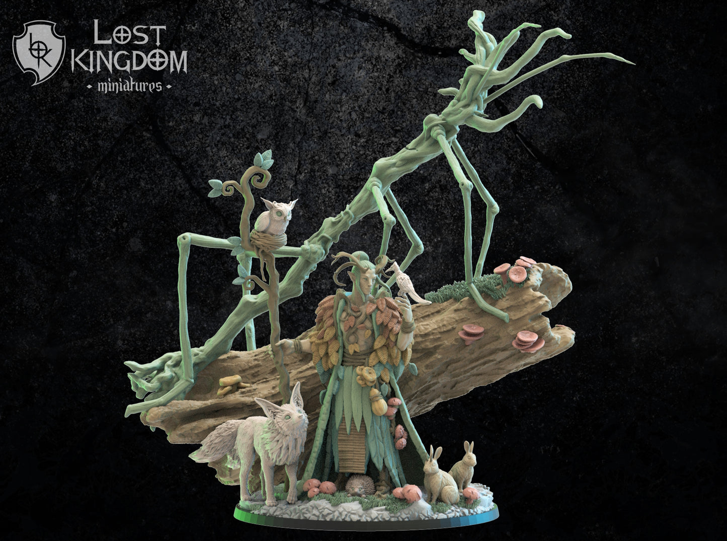 Masaki Anceint Druid - Wood Elf - Compatible with Warhammer 40K - by Lost Kingdom - Tabletop RPG Miniature - Roleplaying 3D Printed Fantasy Mini