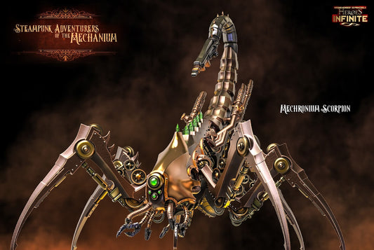 Mechronium-Scorpion - Compatible with Warhammer 40K - Grimdark Future - Tabletop Wargaming - Necron Proxy- by Heroes Infinite- Tabletop RPG Miniature - Roleplaying 3D Printed Fantasy Mini