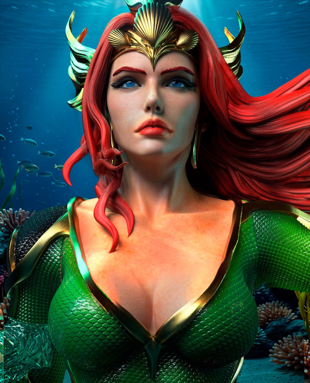 Mera Sculpture (75mm to 500mm) - Unassembled/Unpainted/3D Print