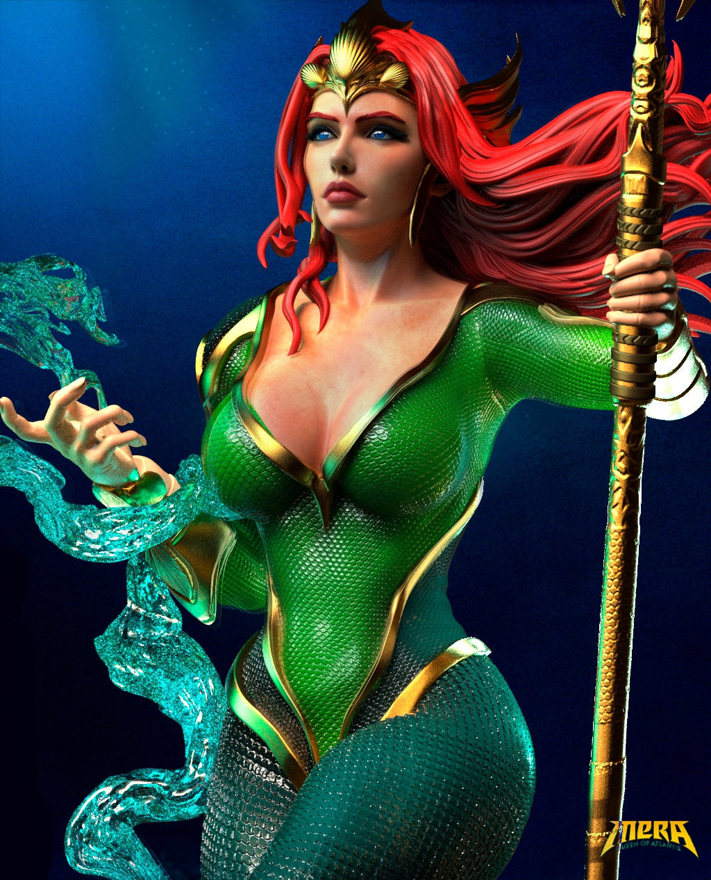 Mera Sculpture (75mm to 500mm) - Unassembled/Unpainted/3D Print