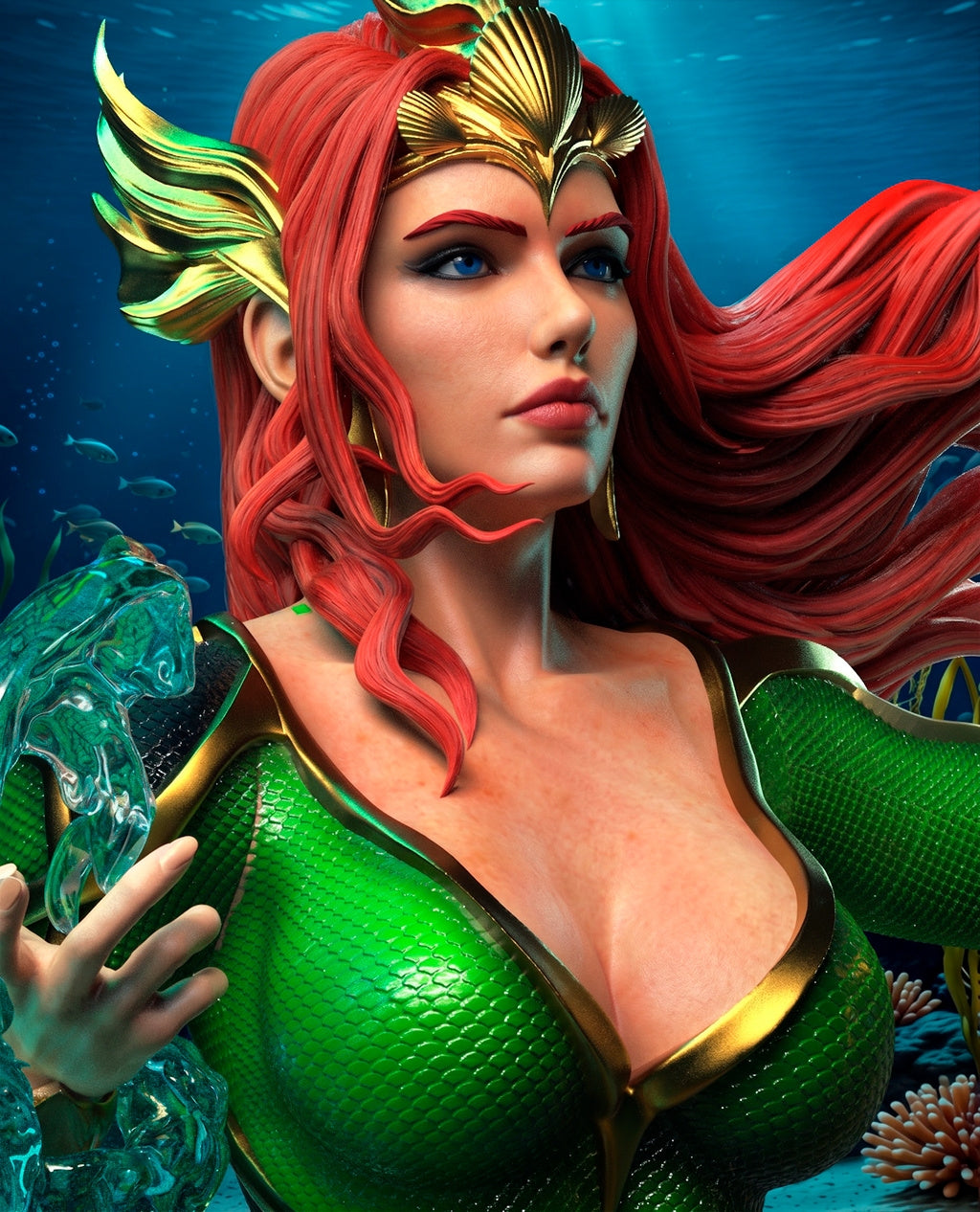 Mera Sculpture (75mm to 500mm) - Unassembled/Unpainted/3D Print